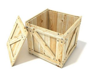 caixa de madeira de transporte